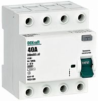 Выключатель дифференциального тока УЗО DeKraft УЗО-03 4п 40А 300мА 6,0кА тип AC  картинка